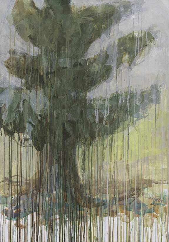 Nr. 2020-07, Nach dem Regen, 2020, Öl auf Leinwand, 100 x 70 cm