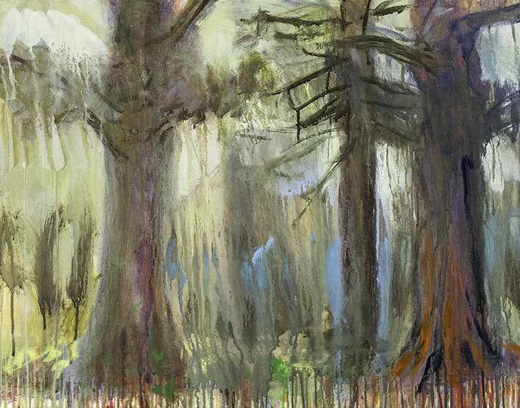 Nr. 2021-04, Im Wald, 2021, Öl auf Leinwand, 55 x 70 cm