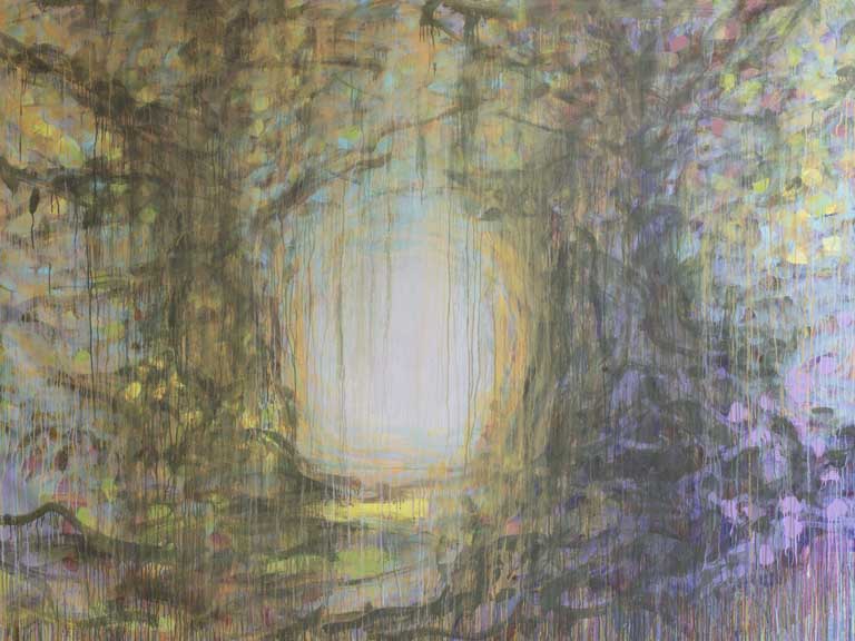 Nr. 2025-03, Im Wald, 2025, Öl auf Leinwand, 210 x 280 cm