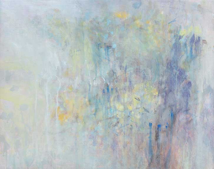 Nr. 2025-04, Blühender Busch, 2025, Öl auf Leinwand, 40 x 50 cm