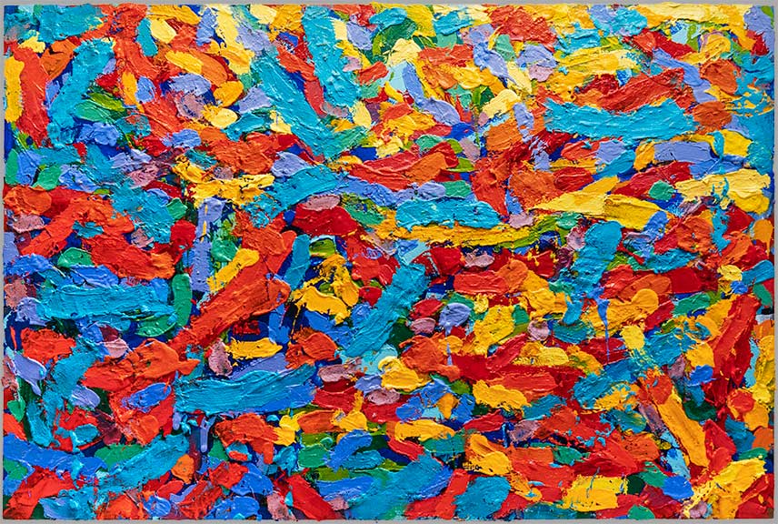 Nr. 1995-49, Farbschaft, 1995, Acryl auf Baumwollgewebe, 200 x 300 cm