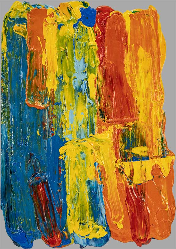 Nr. 1999-21, Farbrelief, 1999, Acryl auf Holztafel, 171 x 119 cm