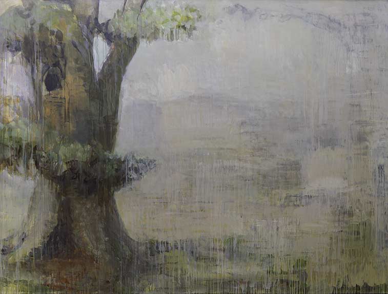 Nr. 2019-07, Waldrand, 2019, Öl auf Leinwand, 210 x 280 cm
