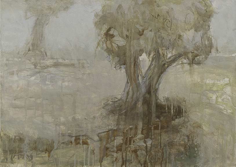 Nr. 2020-05, Olivenhain, 2020, Öl auf Leinwand, 50 x 70 cm