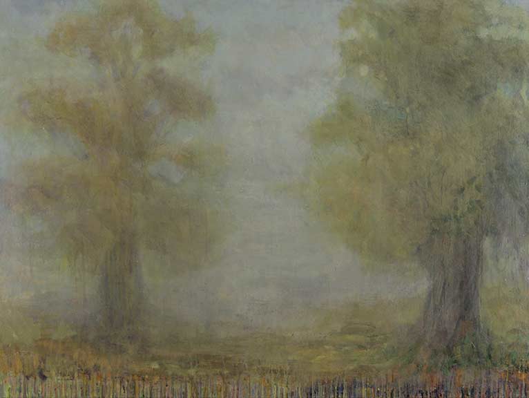 Nr. 2023-02, Nebel am  Morgen, 2023, Öl auf Leinwand, 90 x 120 cm