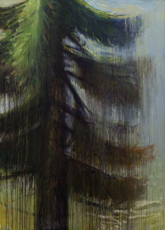 Nr. 2023-07, Tanne, 2023, Öl auf Leinwand, 290 x 210 cm